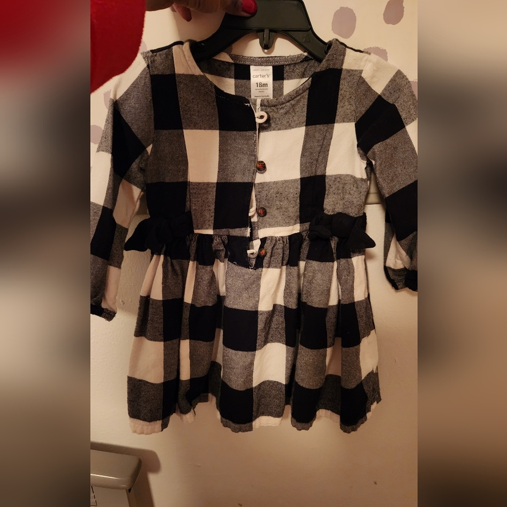 Buffalo plaid winter dress